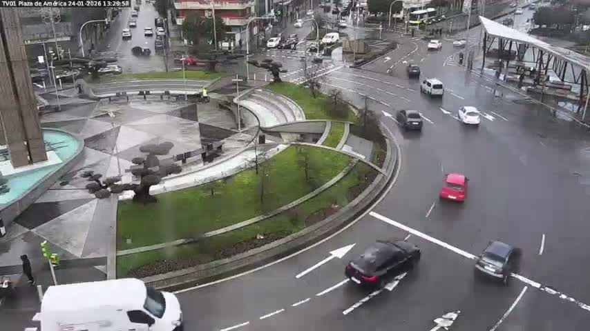 Vigo, Plaza América Square Live Cam - Pontevedra, Galicia, Spain
