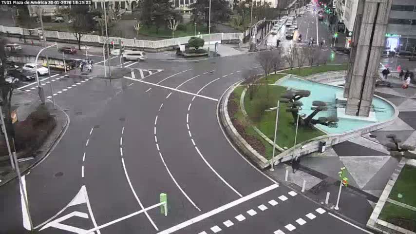 Vigo, Plaza América Square Live Cam - Pontevedra, Galicia, Spain