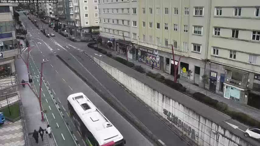 Vigo, Plaza América Square Live Cam - Pontevedra, Galicia, Spain