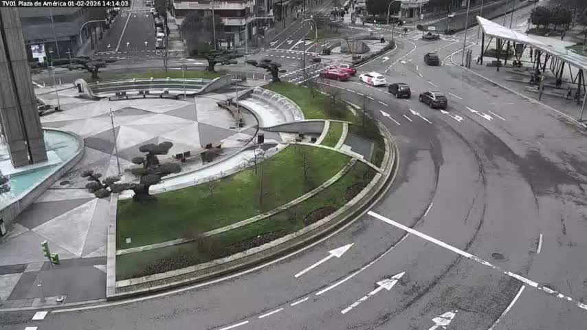 Vigo, Plaza América Square Live Cam - Pontevedra, Galicia, Spain