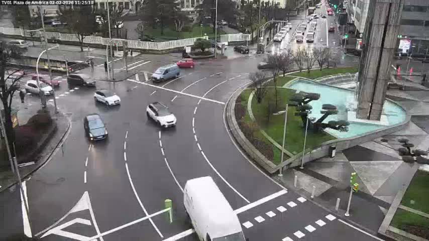 Vigo, Plaza América Square Live Cam - Pontevedra, Galicia, Spain