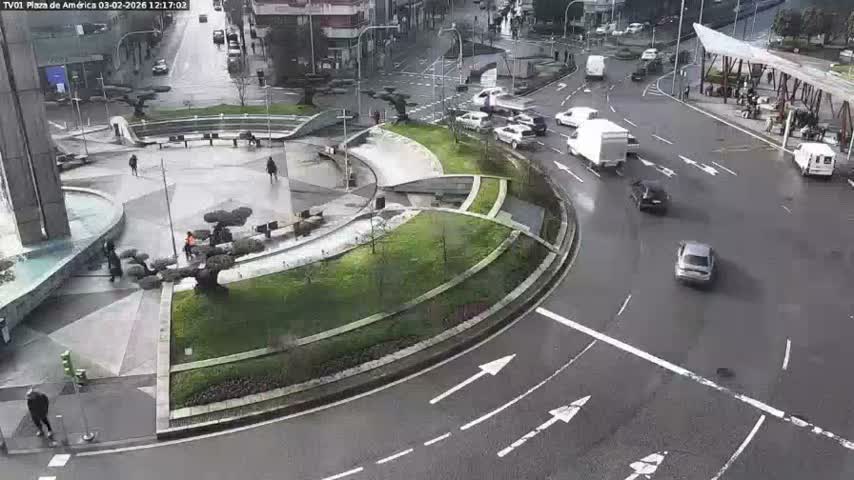 Vigo, Plaza América Square Live Cam - Pontevedra, Galicia, Spain
