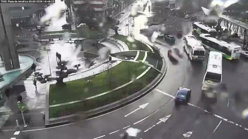 Vigo, Plaza América Square Live Cam - Pontevedra, Galicia, Spain