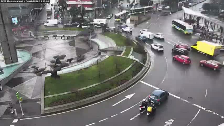 Vigo, Plaza América Square Live Cam - Pontevedra, Galicia, Spain