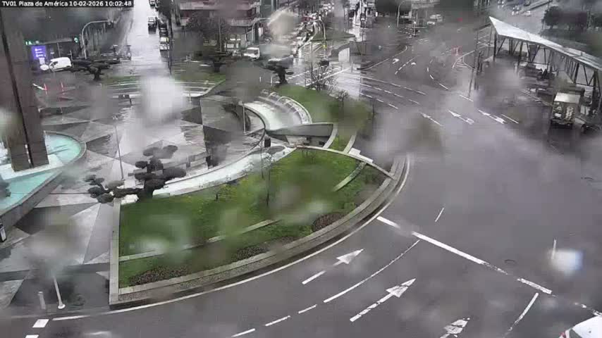Vigo, Plaza América Square Live Cam - Pontevedra, Galicia, Spain