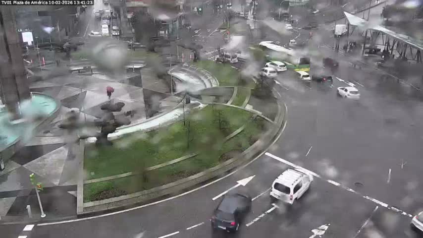 Vigo, Plaza América Square Live Cam - Pontevedra, Galicia, Spain