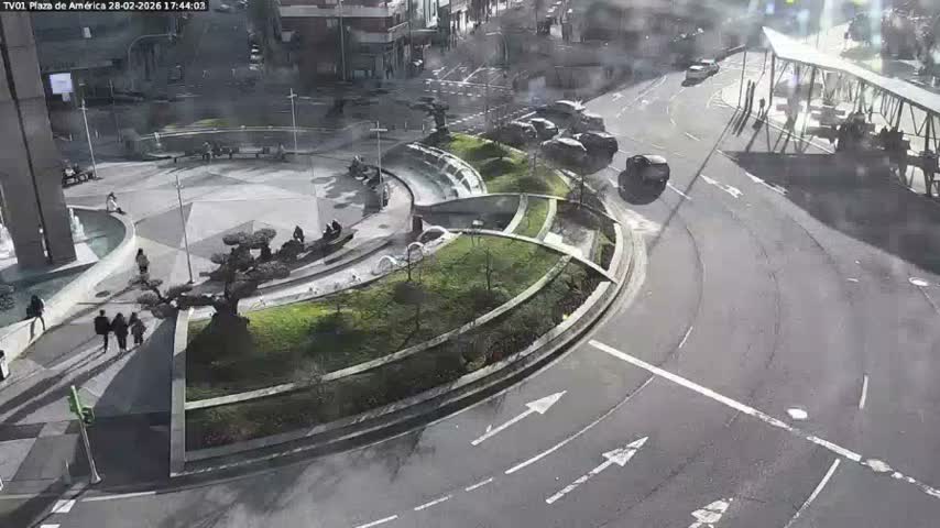 Vigo, Plaza América Square Live Cam - Pontevedra, Galicia, Spain
