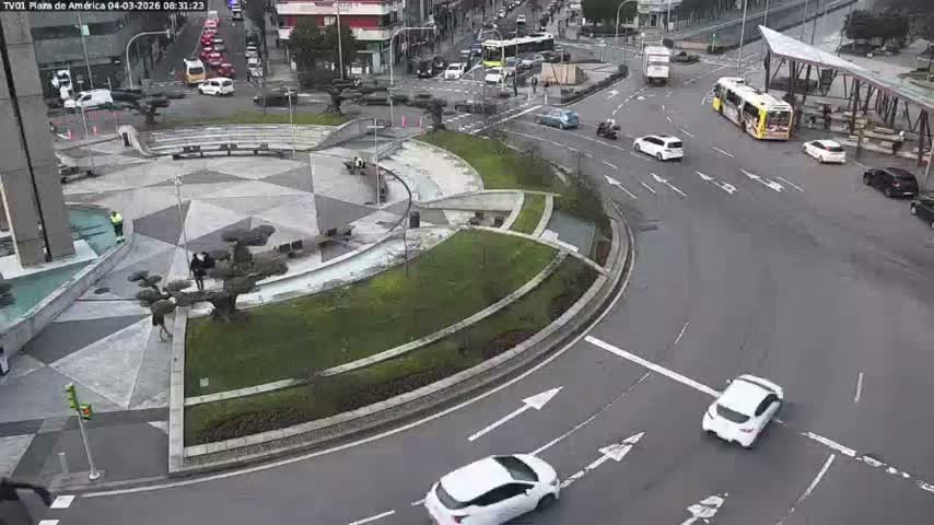 Vigo, Plaza América Square Live Cam - Pontevedra, Galicia, Spain