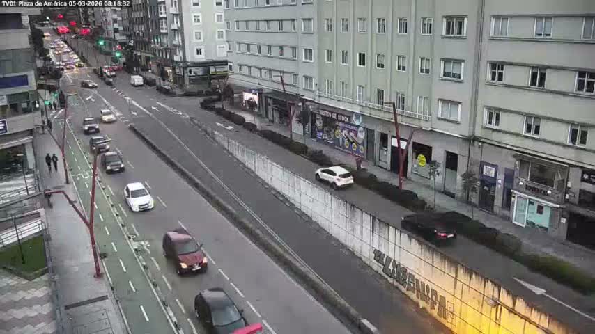 Vigo, Plaza América Square Live Cam - Pontevedra, Galicia, Spain