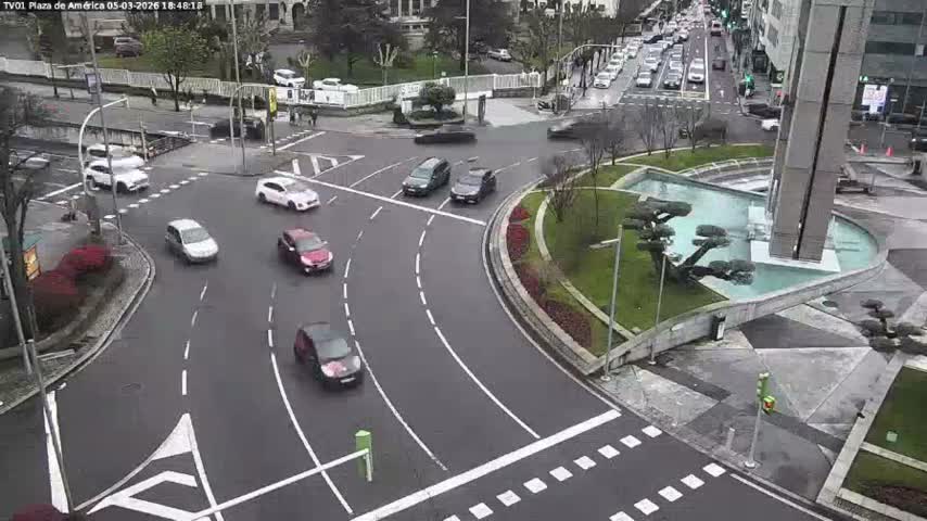 Vigo, Plaza América Square Live Cam - Pontevedra, Galicia, Spain