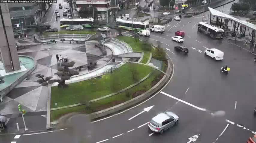 Vigo, Plaza América Square Live Cam - Pontevedra, Galicia, Spain