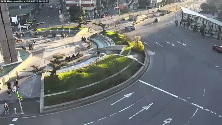 Vigo, Plaza América Square Live Cam - Pontevedra, Galicia, Spain
