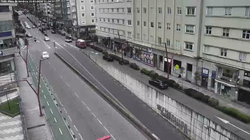 Vigo, Plaza América Square Live Cam - Pontevedra, Galicia, Spain