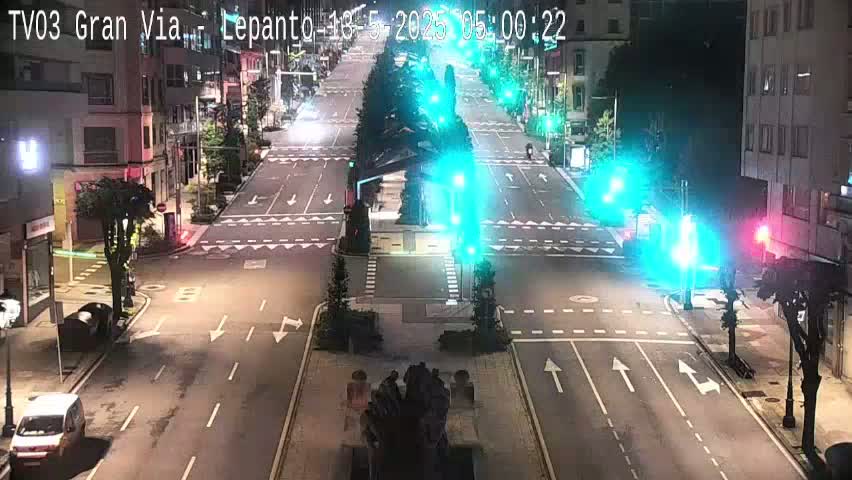 Avenida Gran Vía Avenue & Rua Lepanto Live Cam - Pontevedra, Galicia, Spain