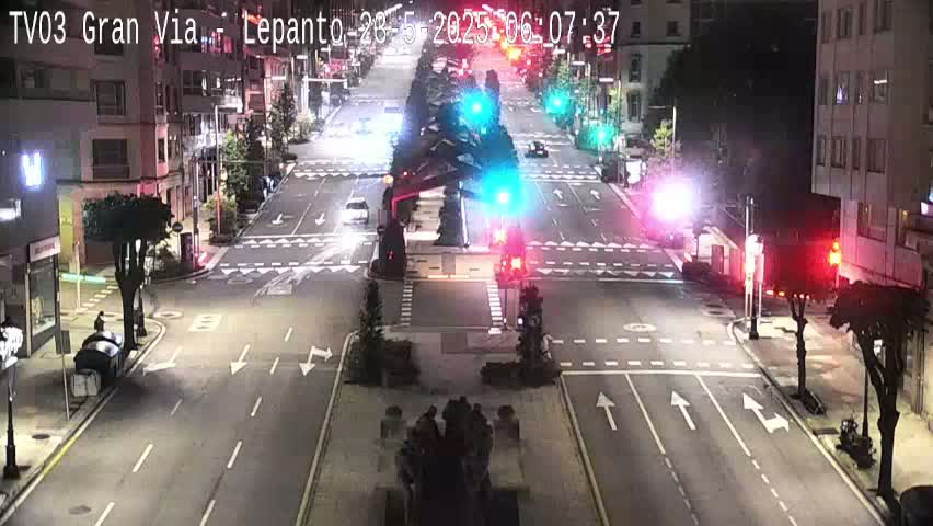 Avenida Gran Vía Avenue & Rua Lepanto Live Cam - Pontevedra, Galicia, Spain