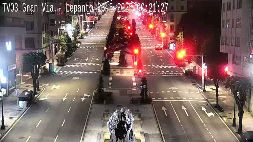 Avenida Gran Vía Avenue & Rua Lepanto Live Cam - Pontevedra, Galicia, Spain