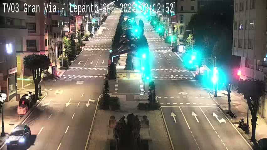 Avenida Gran Vía Avenue & Rua Lepanto Live Cam - Pontevedra, Galicia, Spain