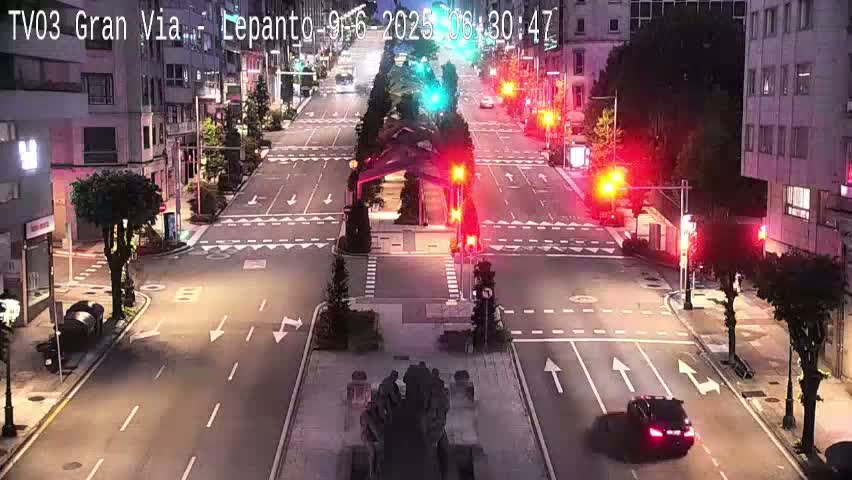 Avenida Gran Vía Avenue & Rua Lepanto Live Cam - Pontevedra, Galicia, Spain