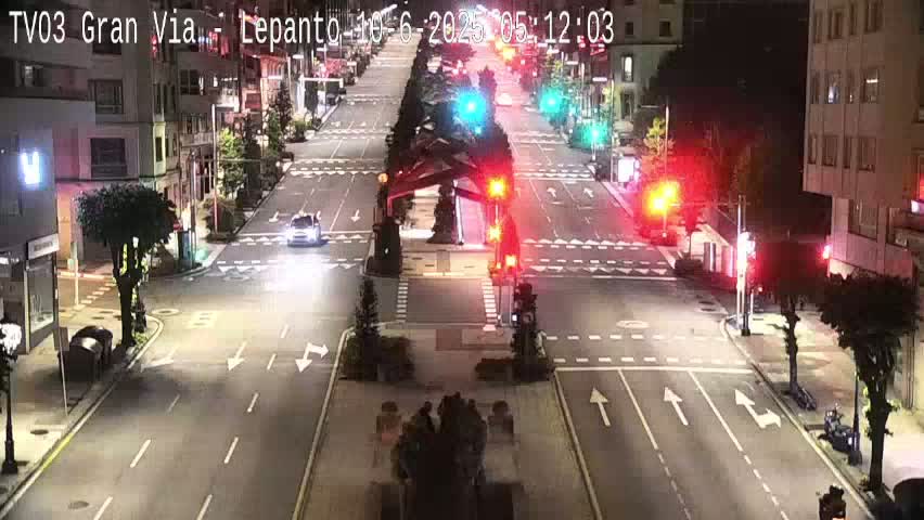 Avenida Gran Vía Avenue & Rua Lepanto Live Cam - Pontevedra, Galicia, Spain