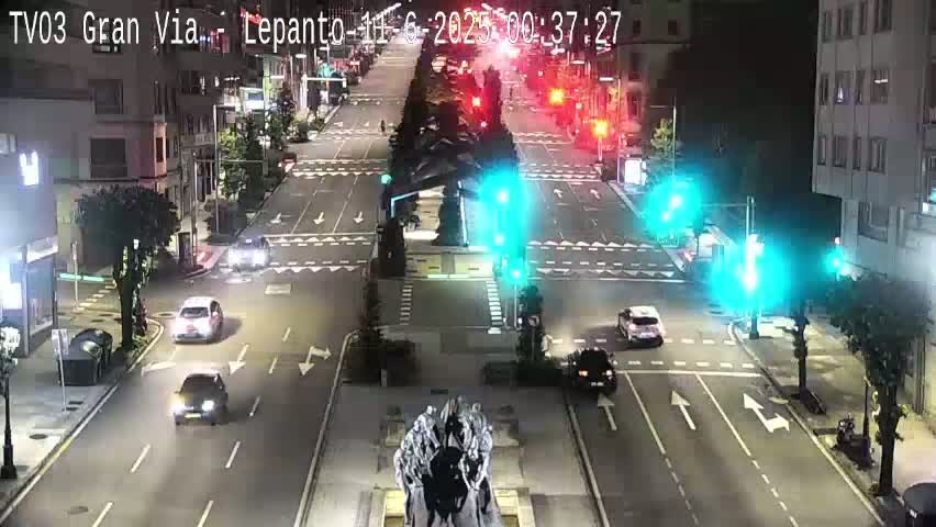 Avenida Gran Vía Avenue & Rua Lepanto Live Cam - Pontevedra, Galicia, Spain