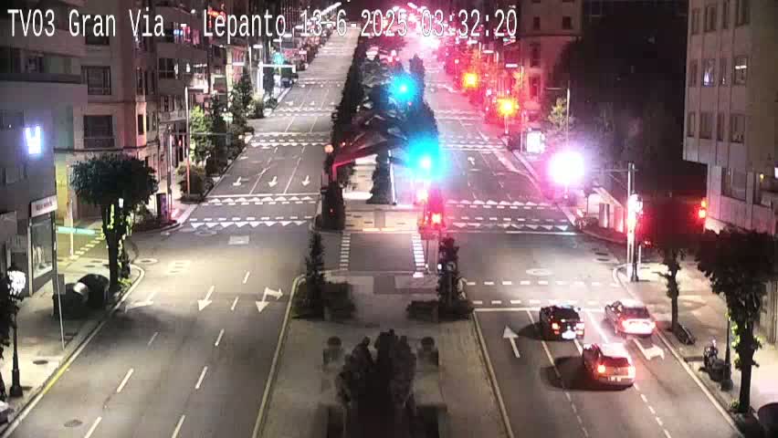 Avenida Gran Vía Avenue & Rua Lepanto Live Cam - Pontevedra, Galicia, Spain