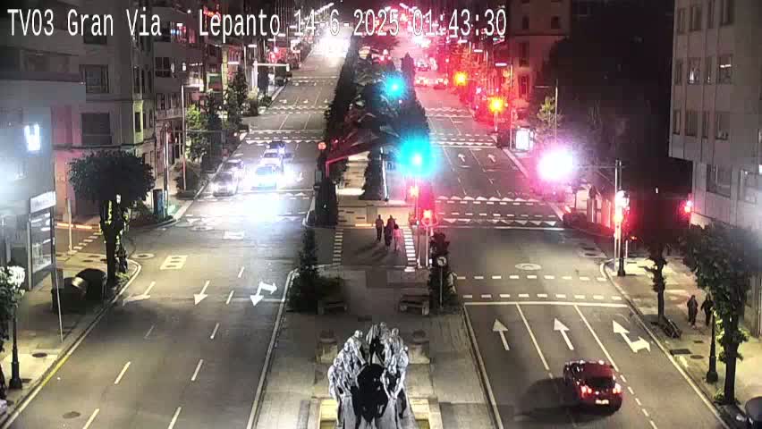 Avenida Gran Vía Avenue & Rua Lepanto Live Cam - Pontevedra, Galicia, Spain