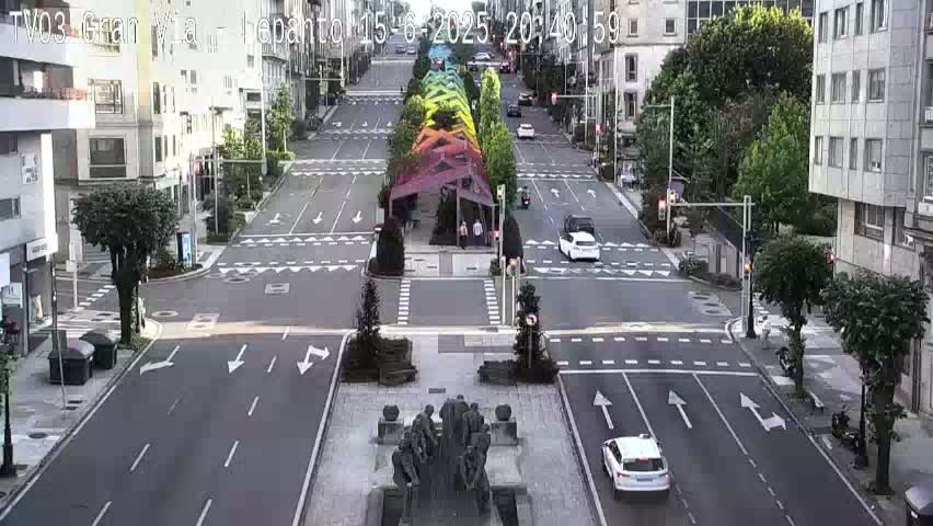 Avenida Gran Vía Avenue & Rua Lepanto Live Cam - Pontevedra, Galicia, Spain