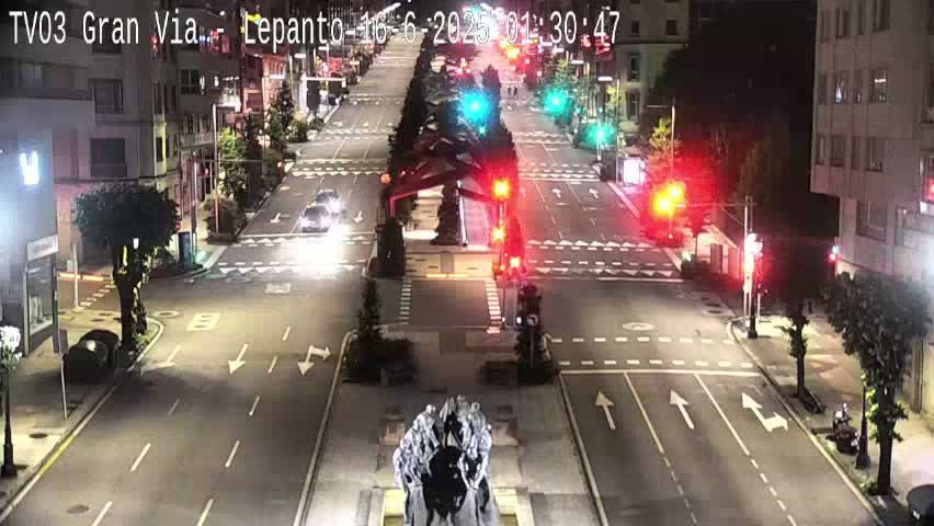 Avenida Gran Vía Avenue & Rua Lepanto Live Cam - Pontevedra, Galicia, Spain