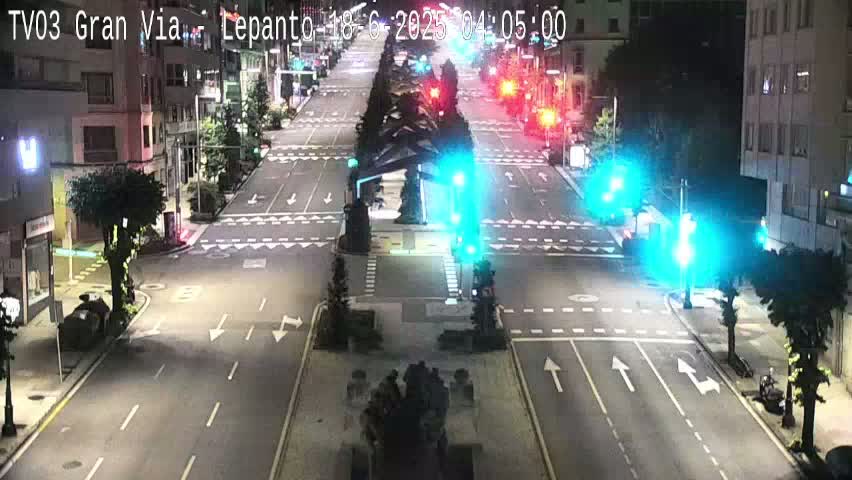 Avenida Gran Vía Avenue & Rua Lepanto Live Cam - Pontevedra, Galicia, Spain
