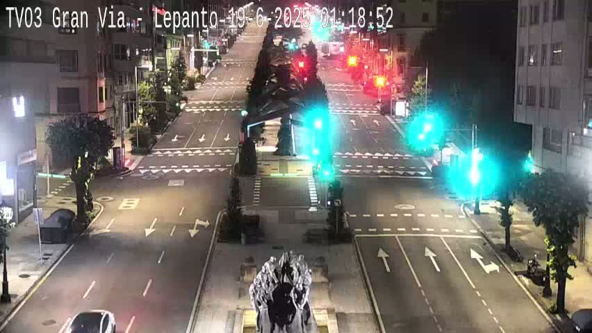 Avenida Gran Vía Avenue & Rua Lepanto Live Cam - Pontevedra, Galicia, Spain