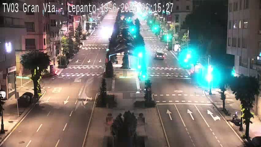 Avenida Gran Vía Avenue & Rua Lepanto Live Cam - Pontevedra, Galicia, Spain
