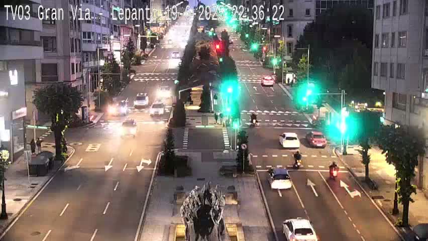 Avenida Gran Vía Avenue & Rua Lepanto Live Cam - Pontevedra, Galicia, Spain