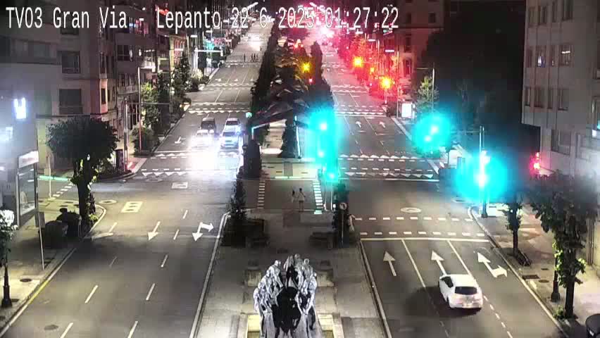 Avenida Gran Vía Avenue & Rua Lepanto Live Cam - Pontevedra, Galicia, Spain