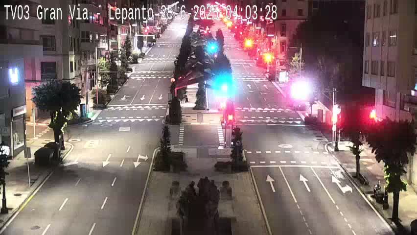 Avenida Gran Vía Avenue & Rua Lepanto Live Cam - Pontevedra, Galicia, Spain