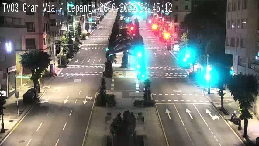 Avenida Gran Vía Avenue & Rua Lepanto Live Cam - Pontevedra, Galicia, Spain