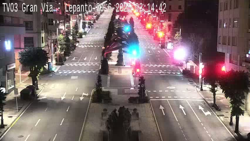 Avenida Gran Vía Avenue & Rua Lepanto Live Cam - Pontevedra, Galicia, Spain