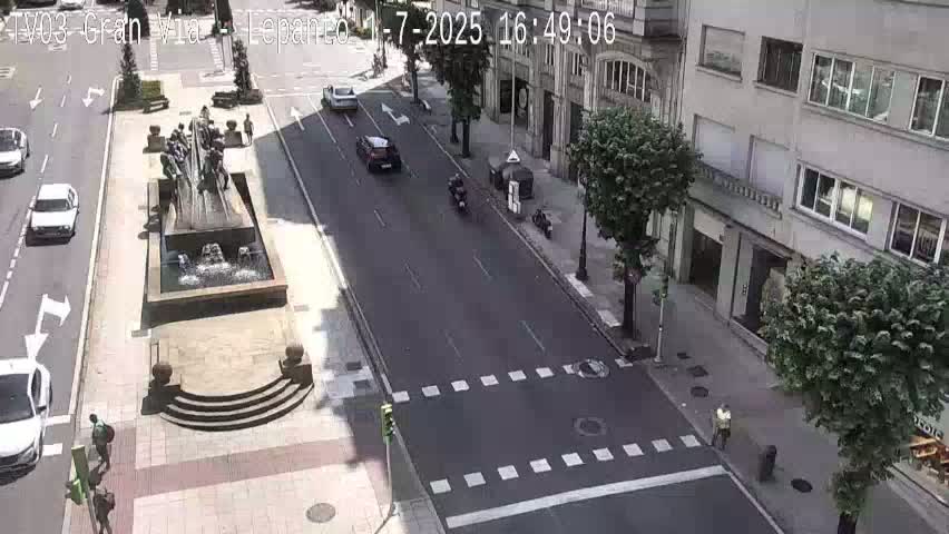 Avenida Gran Vía Avenue & Rua Lepanto Live Cam - Pontevedra, Galicia, Spain