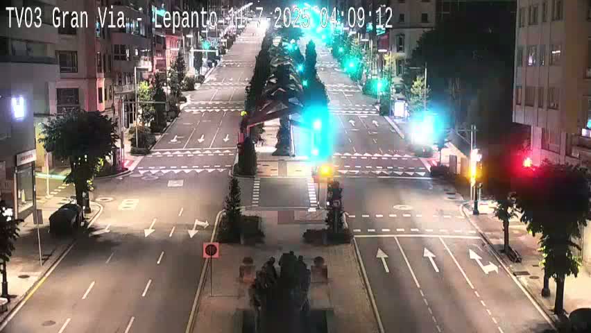 Avenida Gran Vía Avenue & Rua Lepanto Live Cam - Pontevedra, Galicia, Spain