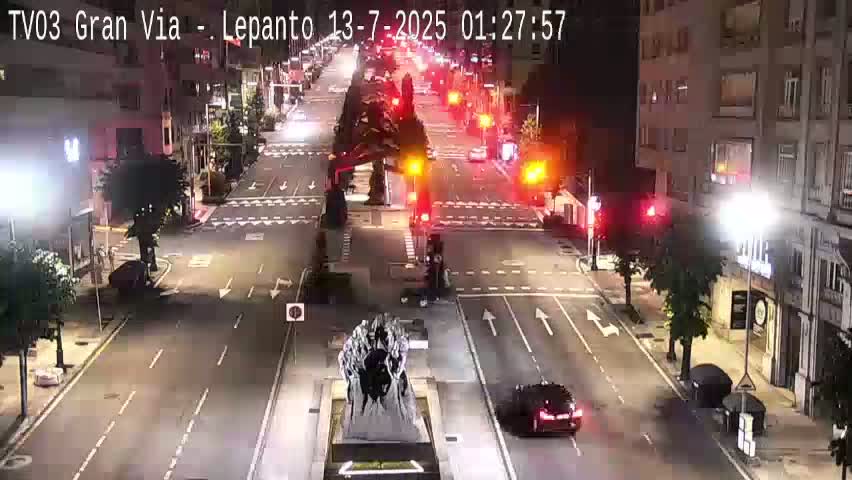 Avenida Gran Vía Avenue & Rua Lepanto Live Cam - Pontevedra, Galicia, Spain