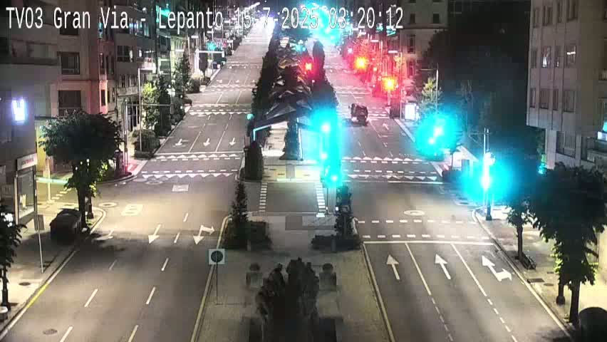 Avenida Gran Vía Avenue & Rua Lepanto Live Cam - Pontevedra, Galicia, Spain