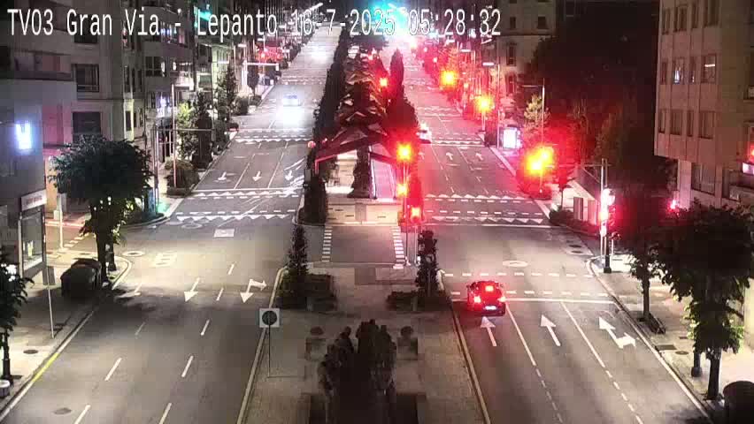 Avenida Gran Vía Avenue & Rua Lepanto Live Cam - Pontevedra, Galicia, Spain