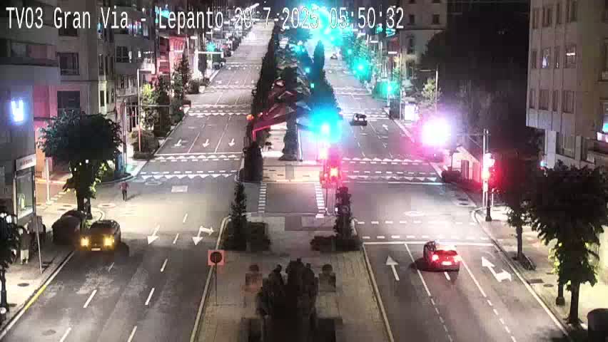 Avenida Gran Vía Avenue & Rua Lepanto Live Cam - Pontevedra, Galicia, Spain