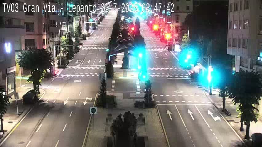 Avenida Gran Vía Avenue & Rua Lepanto Live Cam - Pontevedra, Galicia, Spain