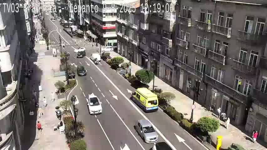 Avenida Gran Vía Avenue & Rua Lepanto Live Cam - Pontevedra, Galicia, Spain