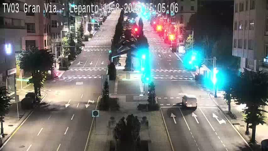 Avenida Gran Vía Avenue & Rua Lepanto Live Cam - Pontevedra, Galicia, Spain