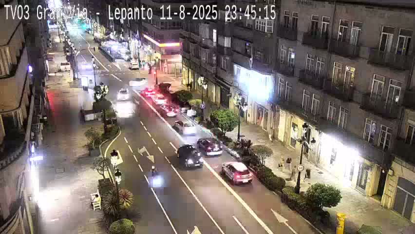 Avenida Gran Vía Avenue & Rua Lepanto Live Cam - Pontevedra, Galicia, Spain
