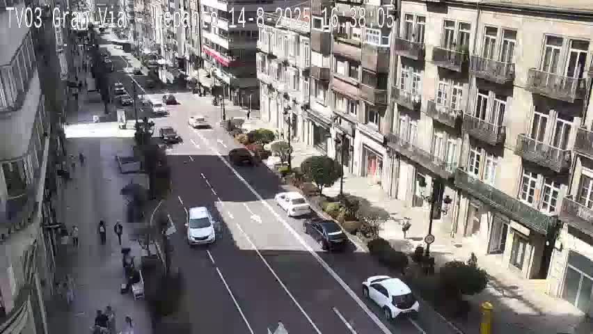 Avenida Gran Vía Avenue & Rua Lepanto Live Cam - Pontevedra, Galicia, Spain