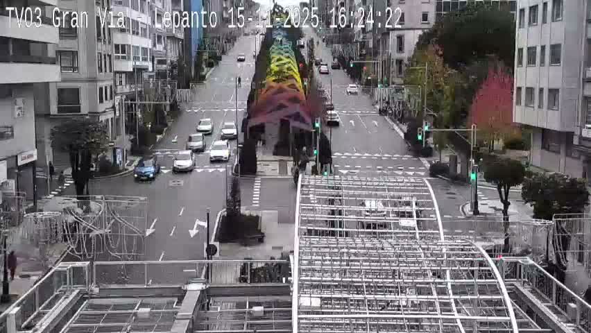 Avenida Gran Vía Avenue & Rua Lepanto Live Cam - Pontevedra, Galicia, Spain