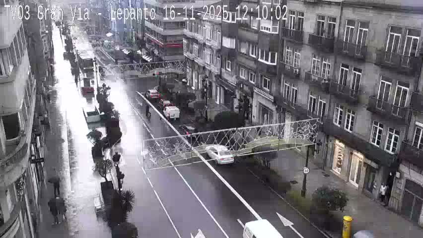 Avenida Gran Vía Avenue & Rua Lepanto Live Cam - Pontevedra, Galicia, Spain