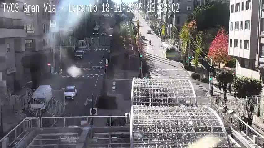 Avenida Gran Vía Avenue & Rua Lepanto Live Cam - Pontevedra, Galicia, Spain